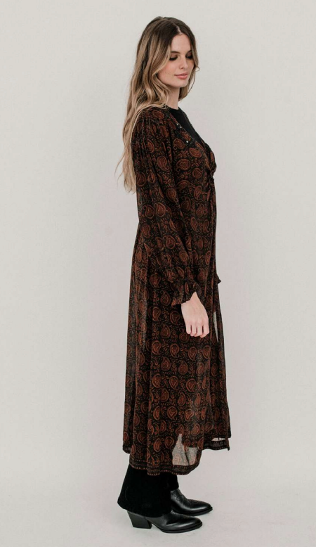 LEA DRESS BROWN